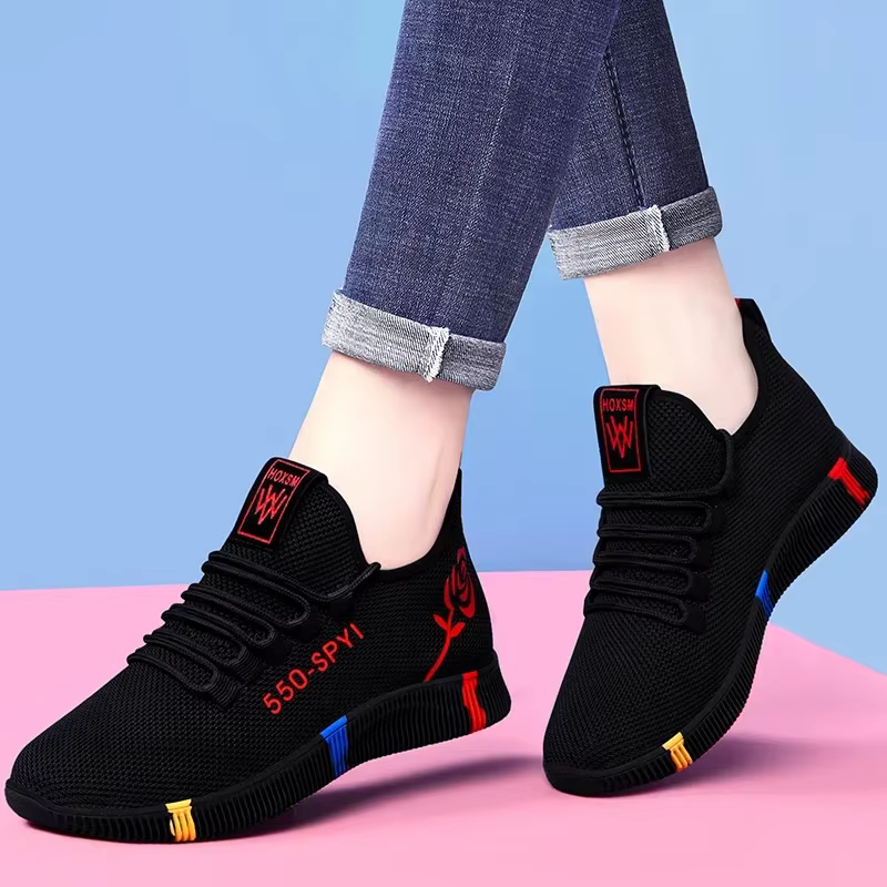 Tenis Feminino 2025 femmes chaussures vulcanisées Air Mesh léger doux baskets femmes appartements plate-forme à lacets chaussures décontractées Basket Femme