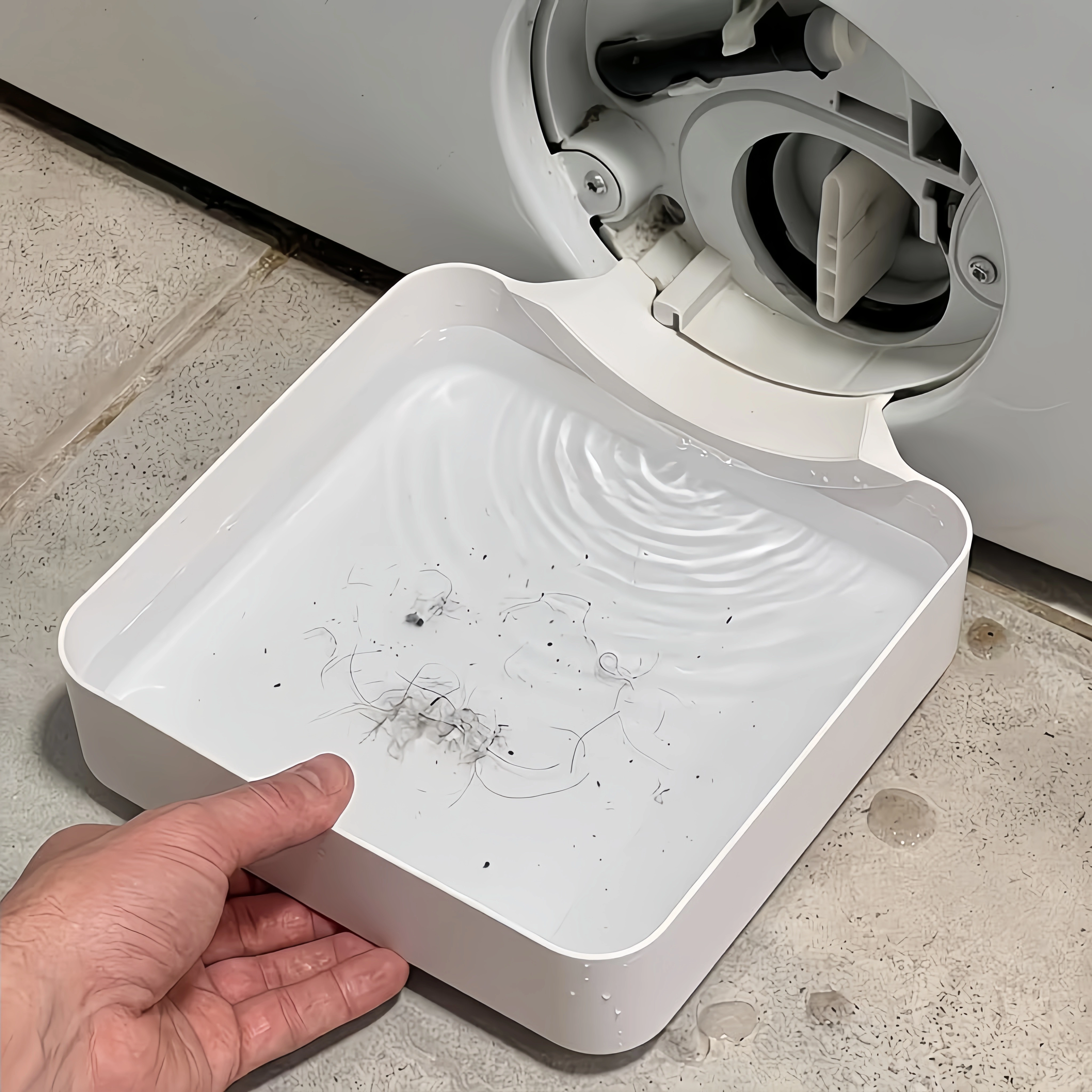 Bac de récupération des eaux de lavage pour machine à laver, sans débordement, avec filtre anti-peluches et bac de récupération des objets étrangers, boîte de collecte des eaux pour buanderie