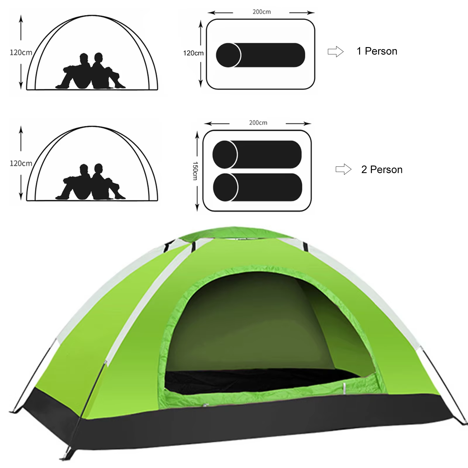 Tente de Camping ultralégère monocouche