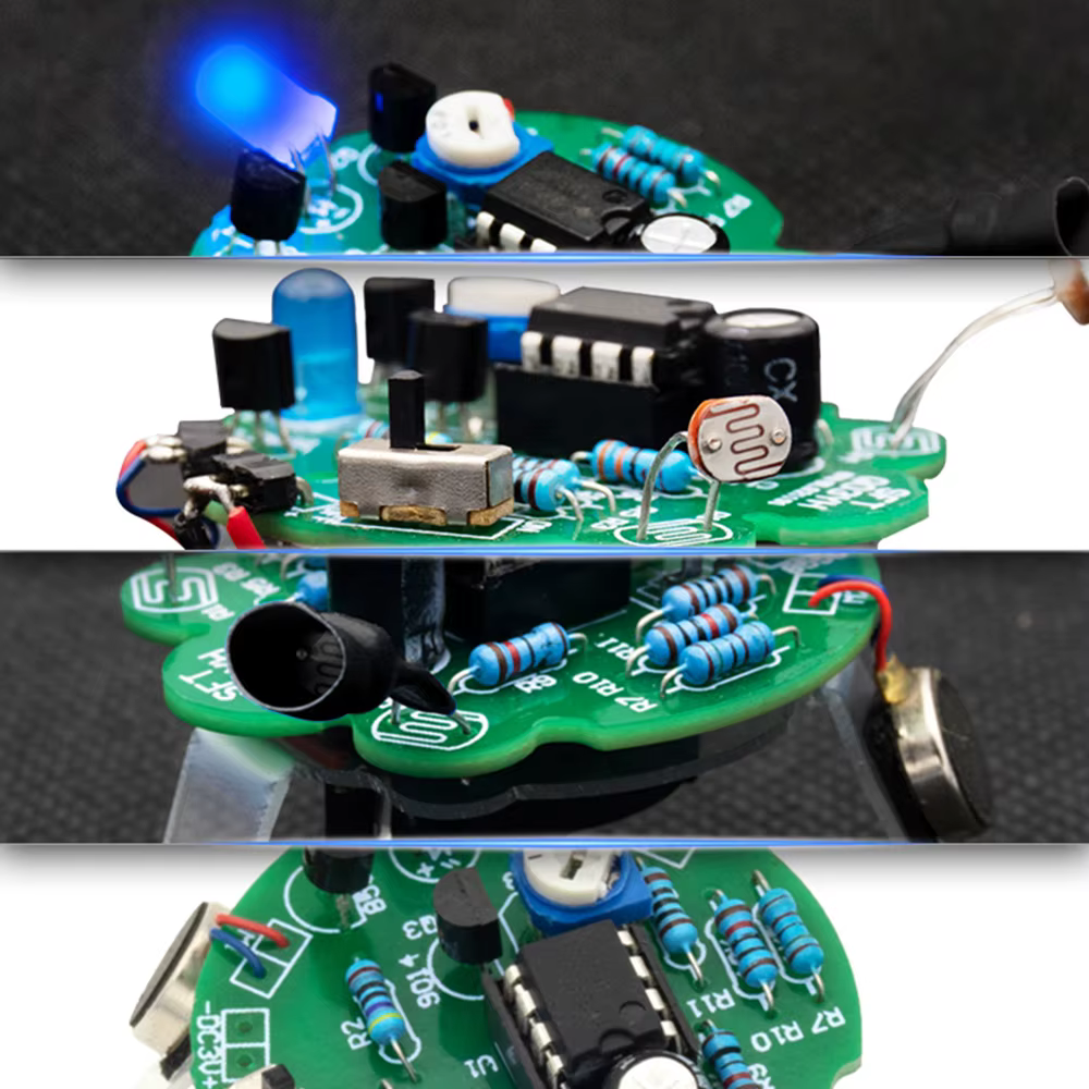 Le Robot Intelligent souffle la Source de lumière pour déplacer