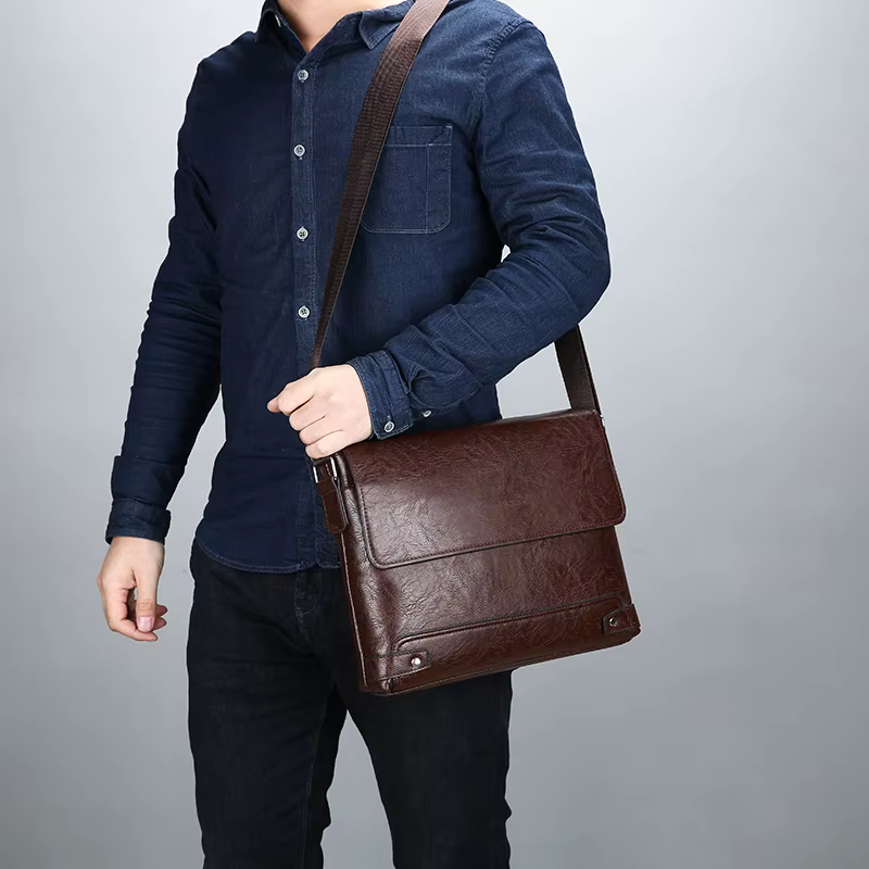 Sac à bandoulière, sac à bandoulière pour hommes, sac d'affaires, grande capacité, pour les voyages d'affaires et le travail