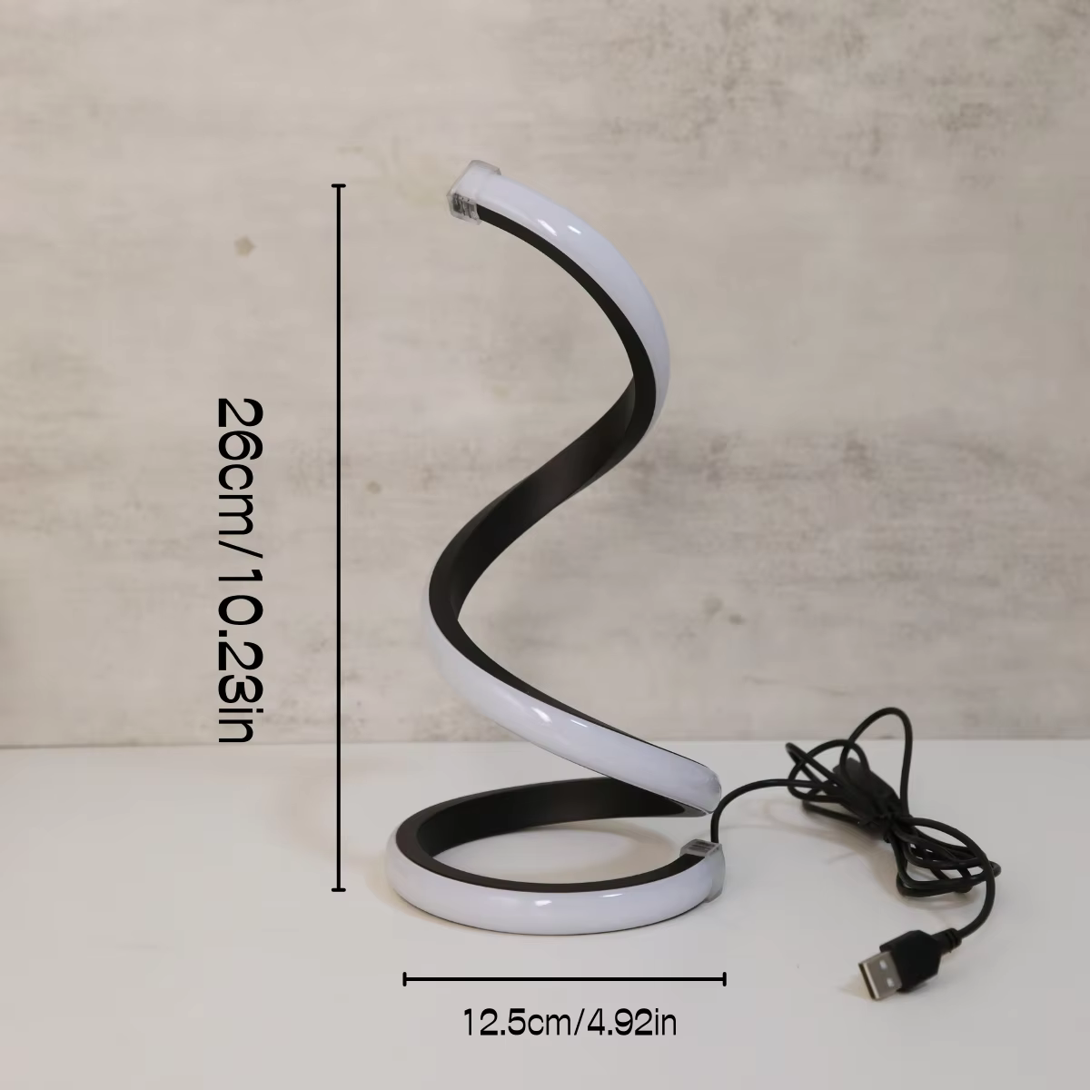 Lampe de bureau LED en spirale moderne