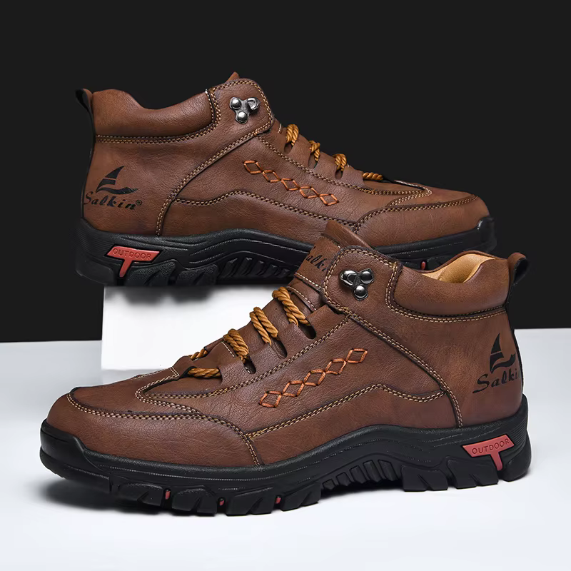 Bottes montantes à bout rond pour hommes