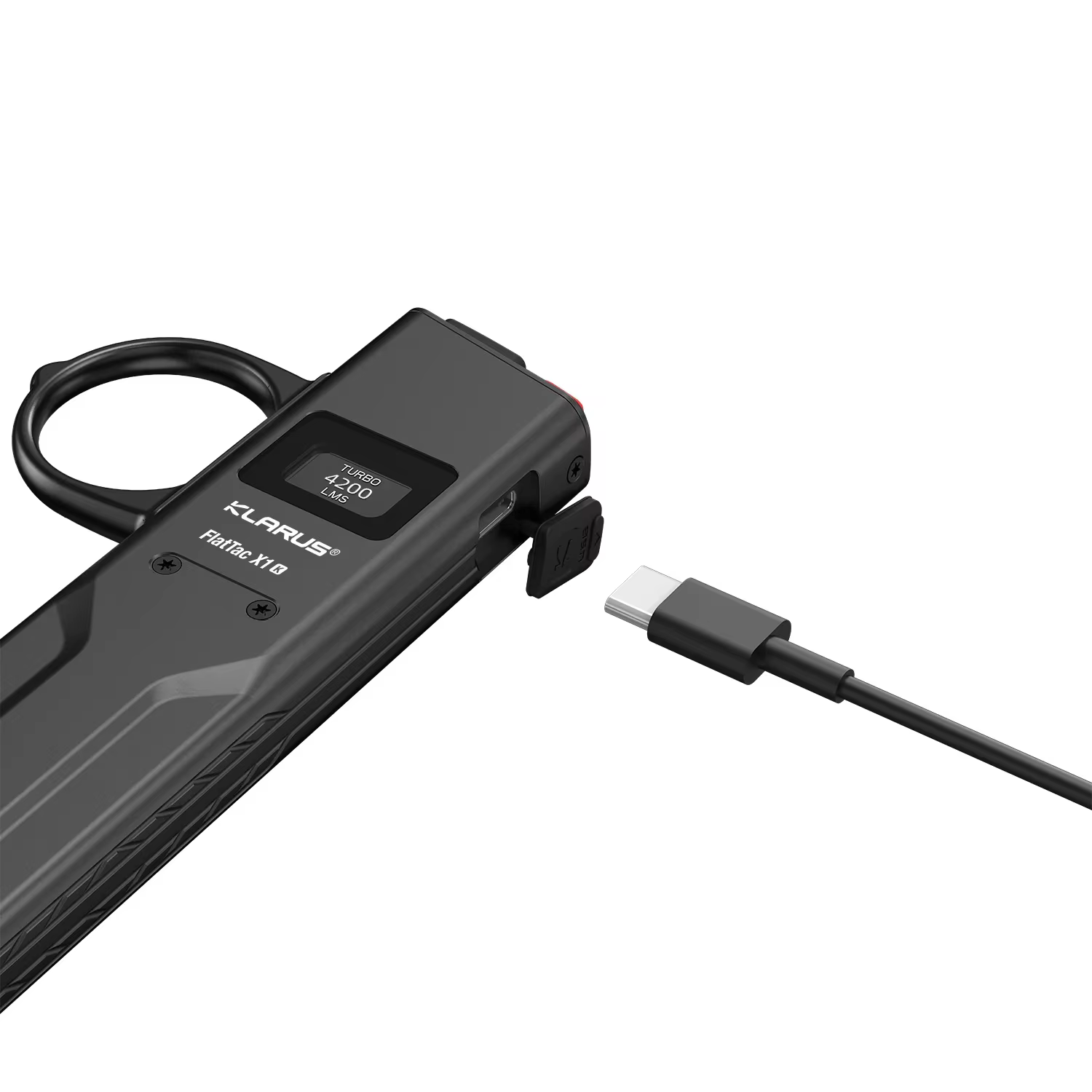 Klarus X1 lampe de poche tactique ultra mince FlatTac 4200Lumens batterie intégrée rechargeable