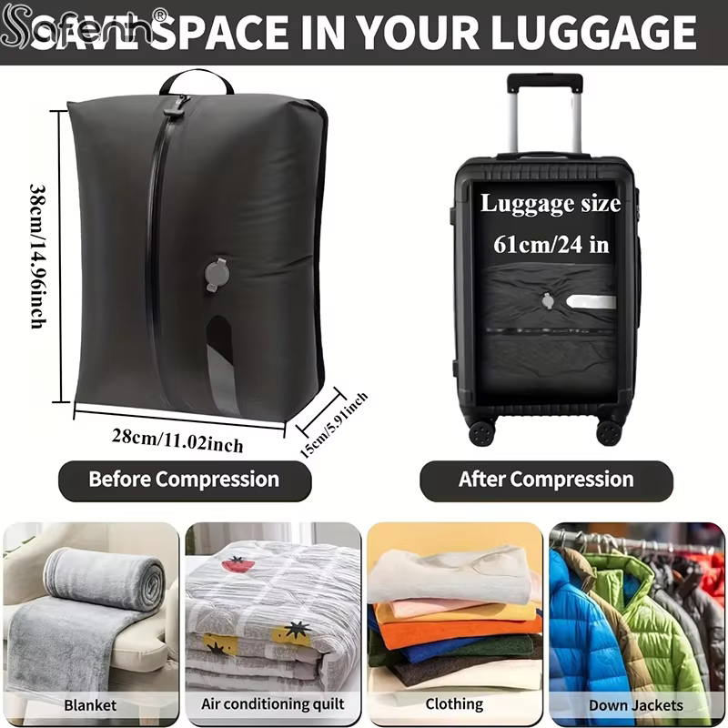 Sacs sous vide professionnels pour bagages de voyage
