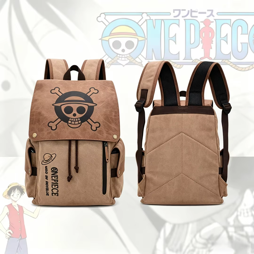 Sac à dos d'extérieur One Piece Anime, sacoche d'ordinateur durable, sac d'école pour étudiants, sac à bandoulière résistant à l'usure pour l'université, sac de voyage de dessin animé