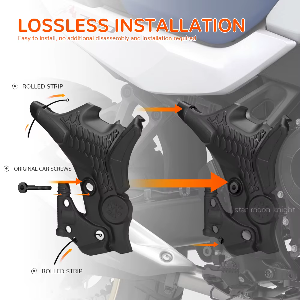 Accessoires de moto pour HONDA TRANSALP XL750 XL 750 2023 2024, une paire de couvercles de plaque de Protection de cadre, pare-chocs anti-rayures