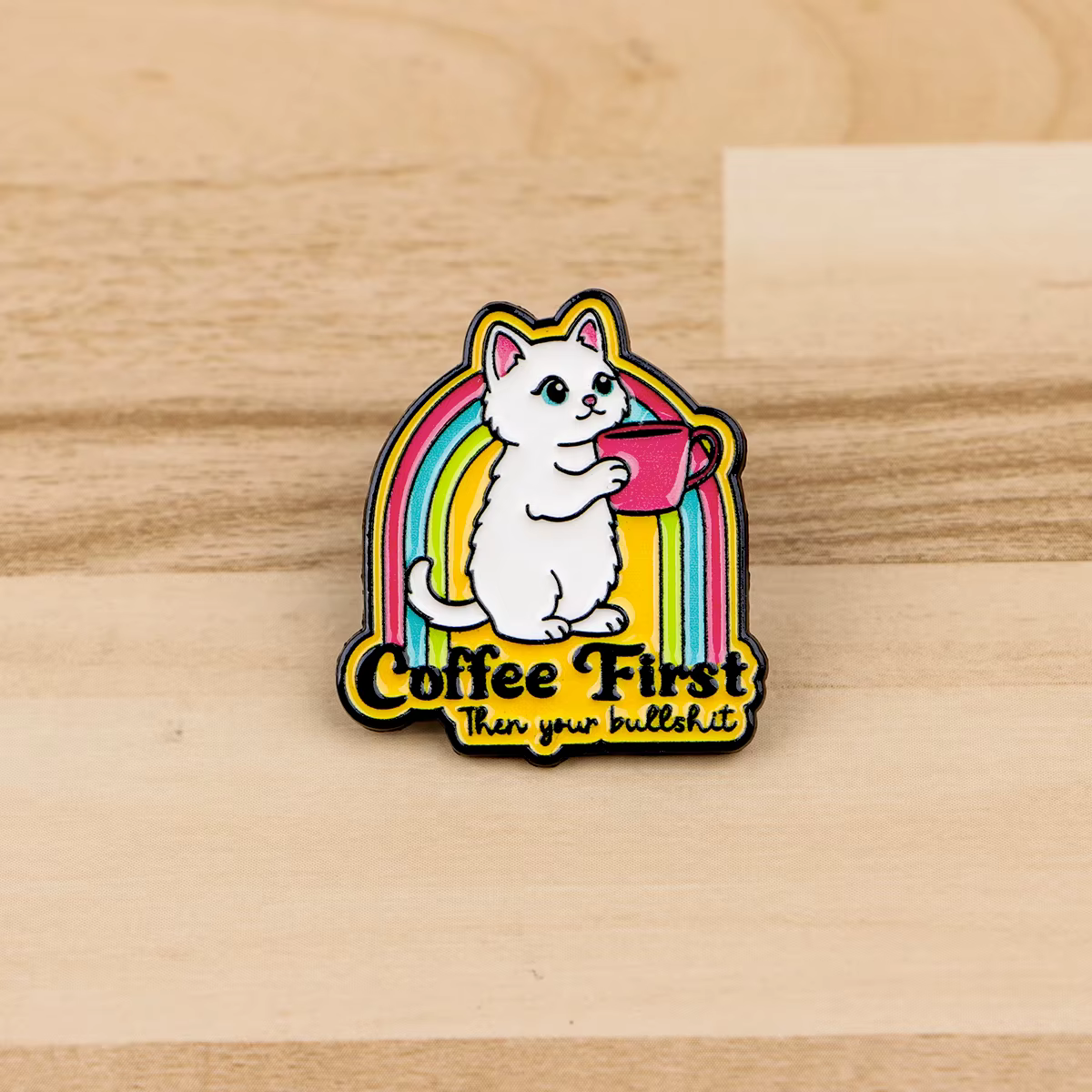 Broches en émail amusantes sur le thème des chats de bureau