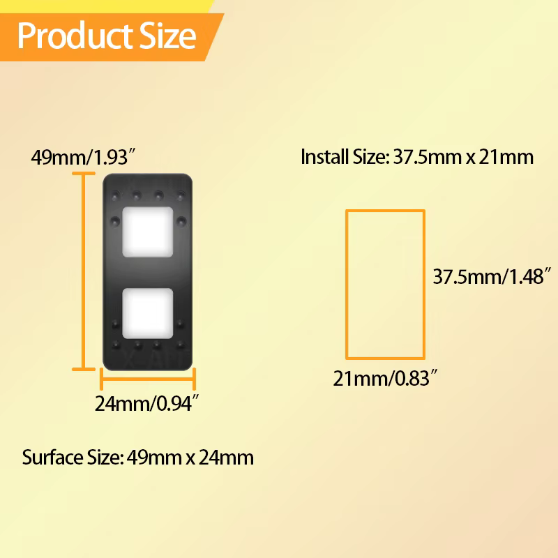 Interrupteur à bascule 12V 20A 3 positions ON-OFF-ON / OFF ON OFF avec double LED orange pour Can-Am 4x4, voiture, bateau, UTV, VTT, VR, RZR