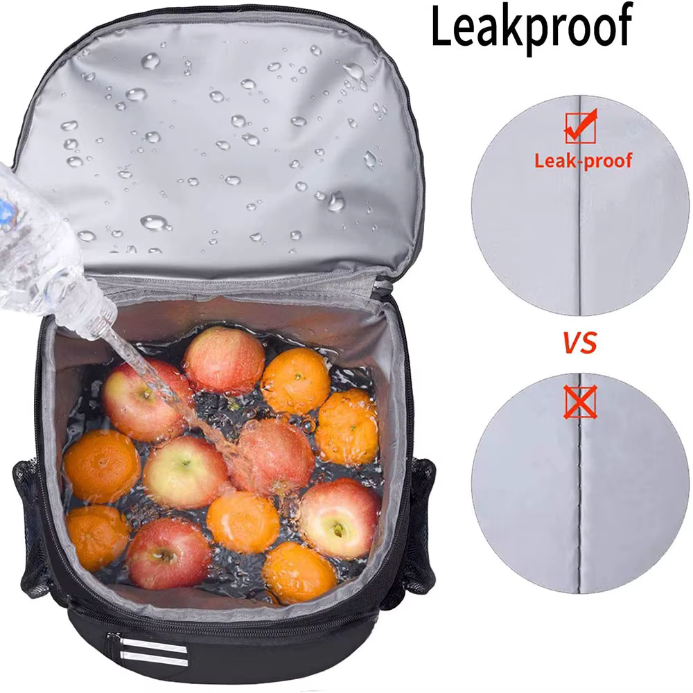 Grand sac à dos de pique-nique isolé 40L, sacs isothermes pour bière, réfrigérateur pour femmes et enfants, sac thermique à 2 compartiments pour randonnée en plein air