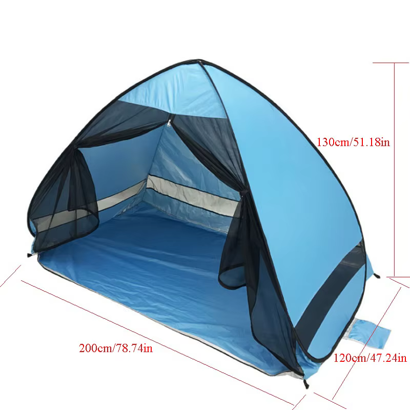 Tente à ouverture rapide pour 1 à 2 personnes, Protection UV anti-moustiques, rideau pare-soleil Portable automatique pour Camping en plein air