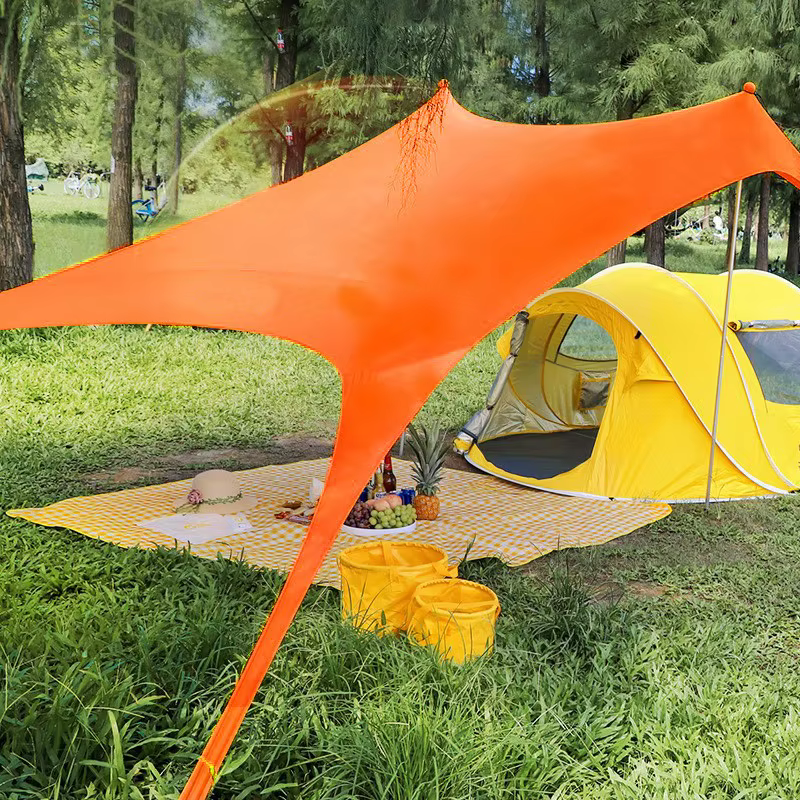 Tente de plage portable anti-UV pour camping en bord de mer