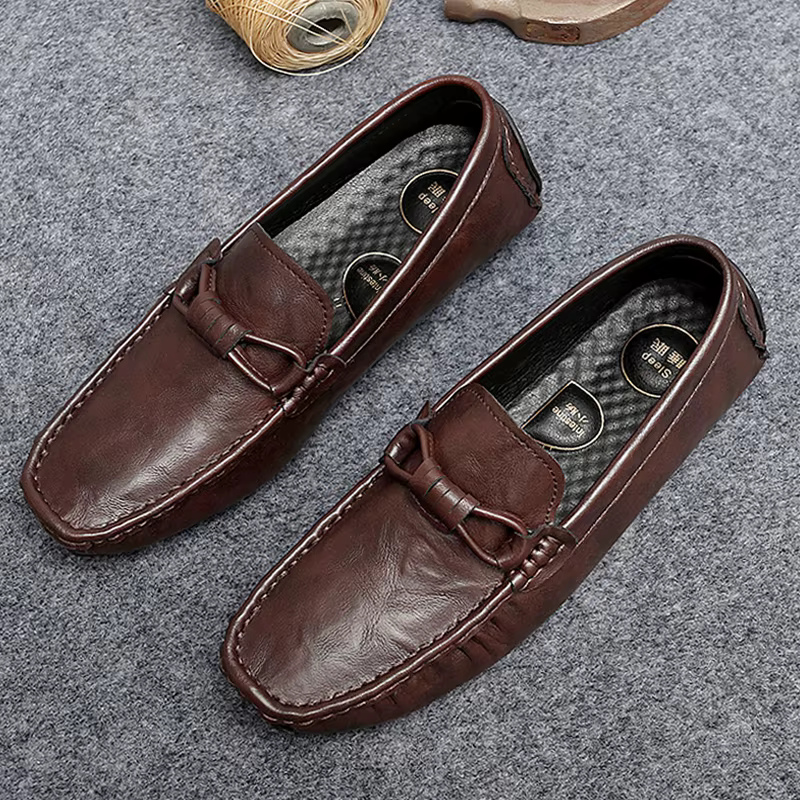 Mocassins respirants en cuir faits à la main