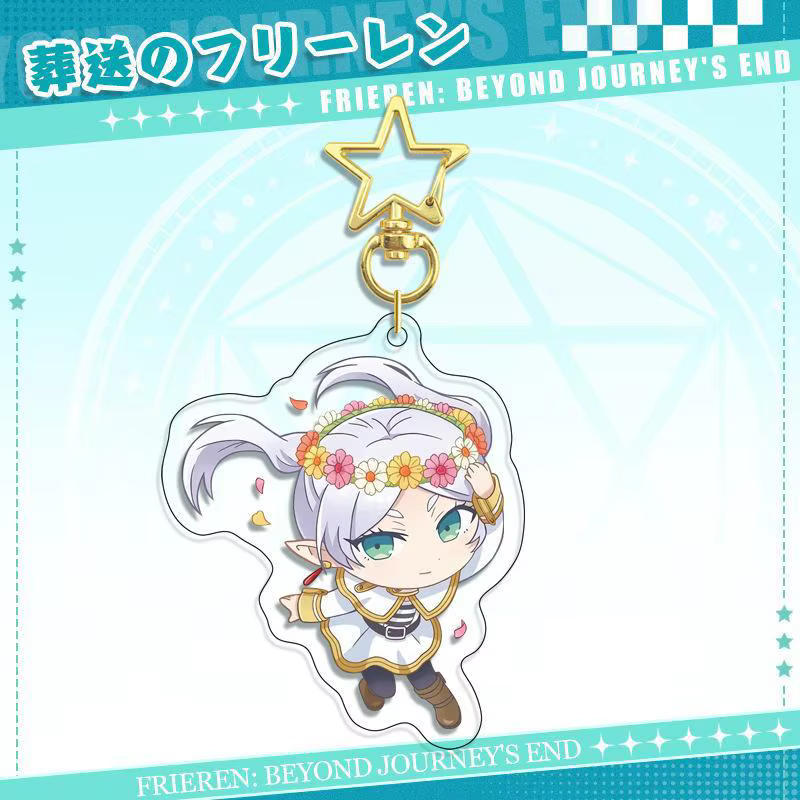 Anime Frieren au funéraire porte-clés dessin animé Figure Himmel porte-clés anneau pendentif bijoux Fans cadeau Cosplay sac accessoires