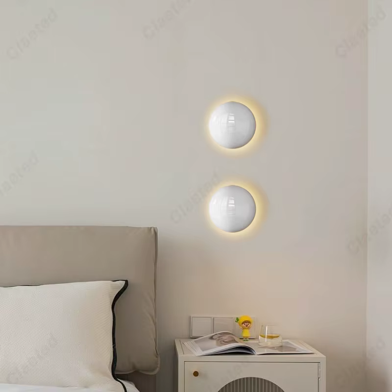 Moderne Simple crème vent fer forgé rond applique salon salle à manger étude chambre atmosphère éclairage décoratif