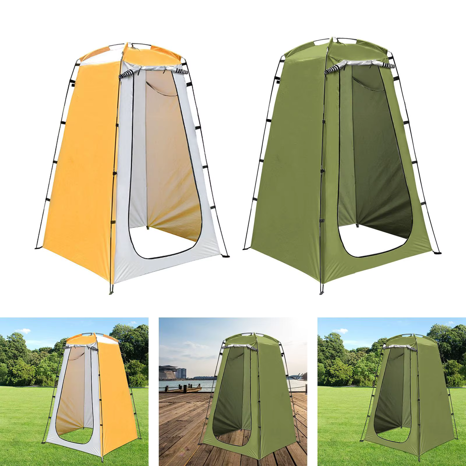 Tente de Douche Mobile et Toilettes Portables pour 1 Personne – Abri Imperméable et Portable pour Randonnée