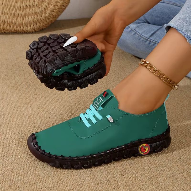 Baskets d'été pour femmes, chaussures de printemps respirantes, grande taille, couture rétro, fond Muffin, baskets romaines à semelles souples, nouvelle collection 2025