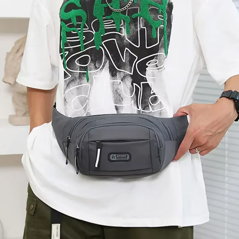 Hommes toile Fanny taille Packs unisexe ajustement taille sac Mobile Sports en plein air course Anti-vol Ultra mince Invisible taille sac