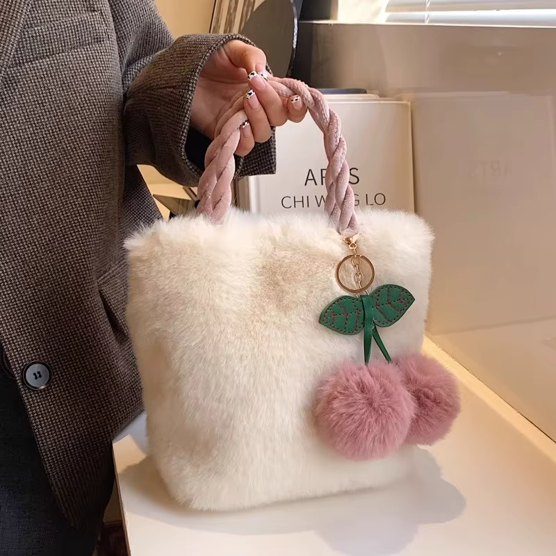 Sacs à bandoulière en fausse fourrure pour femmes