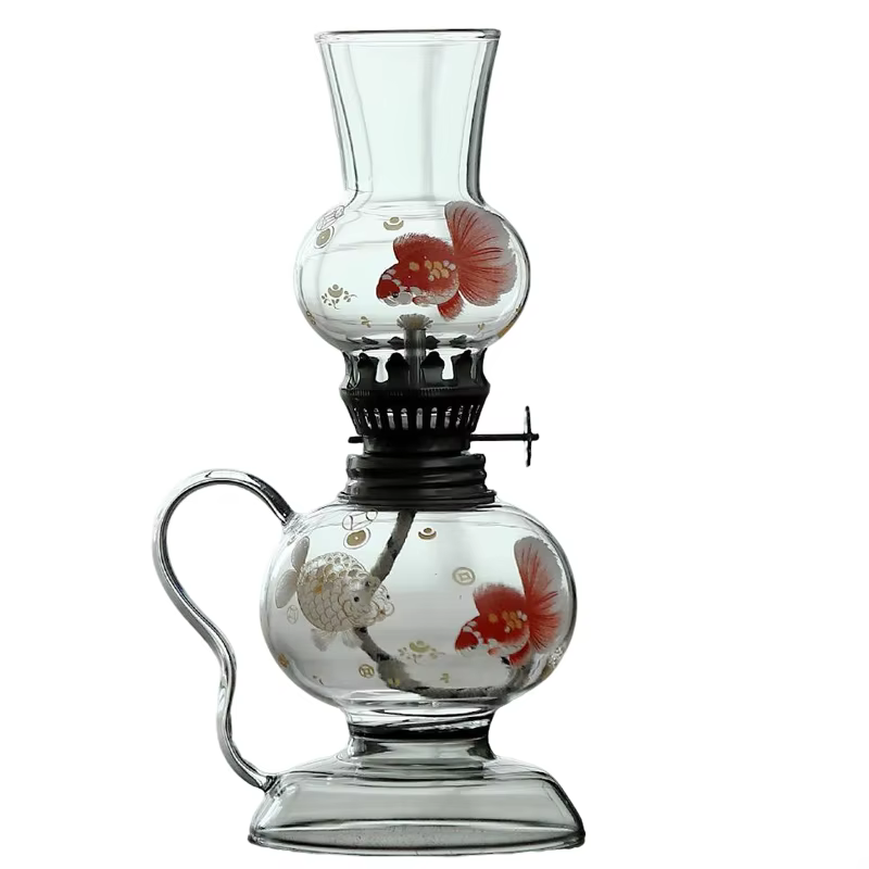 Lampe à huile élégante en verre Borosilicate, ambiance Vintage, esthétique, beurre d'ouragan, éclairage pour la décoration de la maison