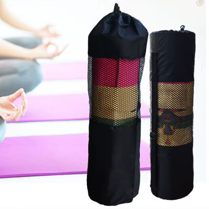 Sac à dos noir de Yoga, imperméable, en Nylon, avec ceinture ajustable