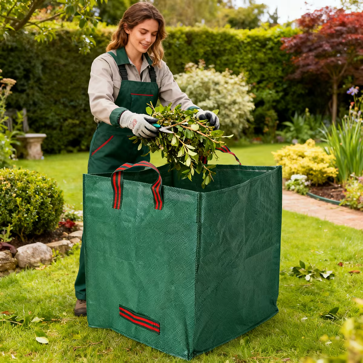 Poubelle de compostage pliable d'extérieur