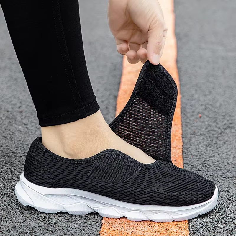 Baskets orthopédiques pour femmes, pieds larges, chaussures de marche gonflées, décontractées, réglage de l'éversion du pouce, chaussures souples et confortables