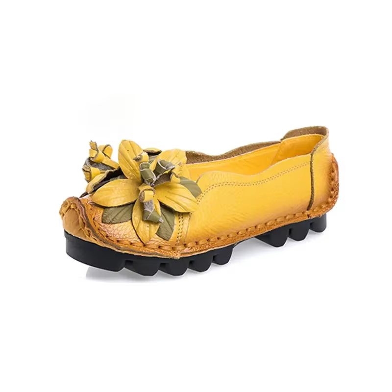 Mocassins d'été en cuir véritable pour femmes