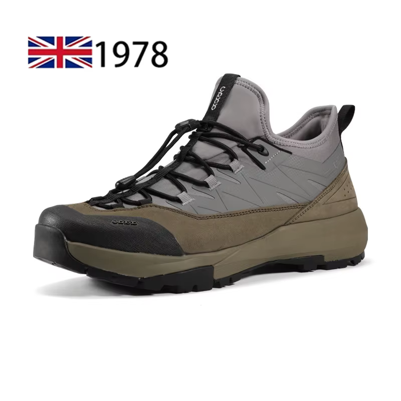 Chaussures de randonnée en cuir véritable pour hommes, baskets antidérapantes à bande élastique, confortables, pour voyage en plein air, course à pied