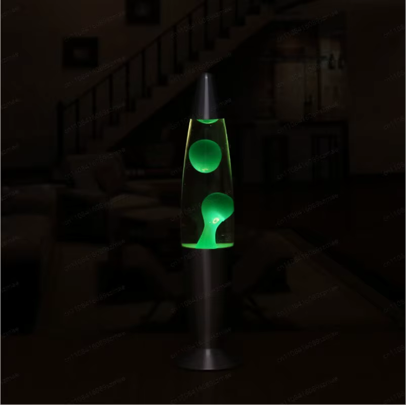 Lampe à lave rétro 13, 5 pouces avec base en métal