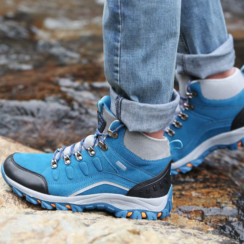 Chaussures de Randonnée Bleues Confortables pour Homme et Femme, Baskets de Trekking, de dehors de Plein Air, Grande Taille 46, Offre Spéciale