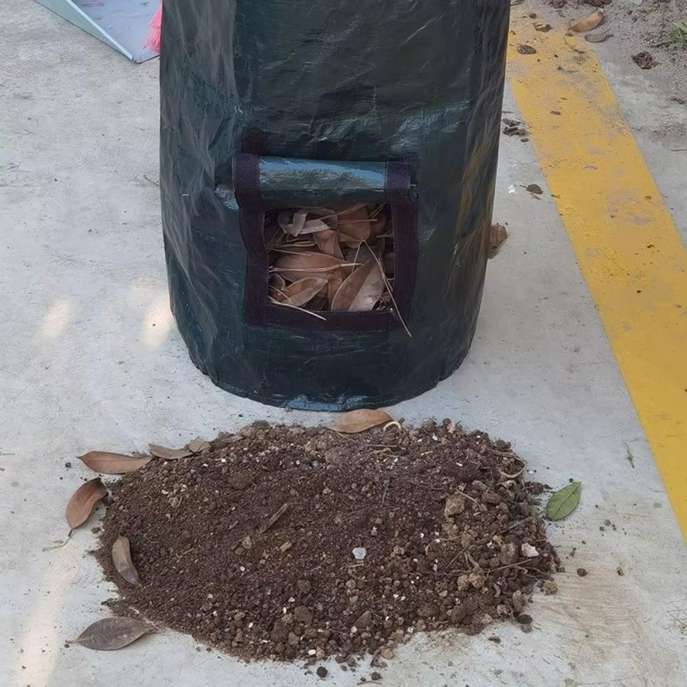 Sac de collecte des déchets résistant à l'usure avec couvercle zippé et poignées