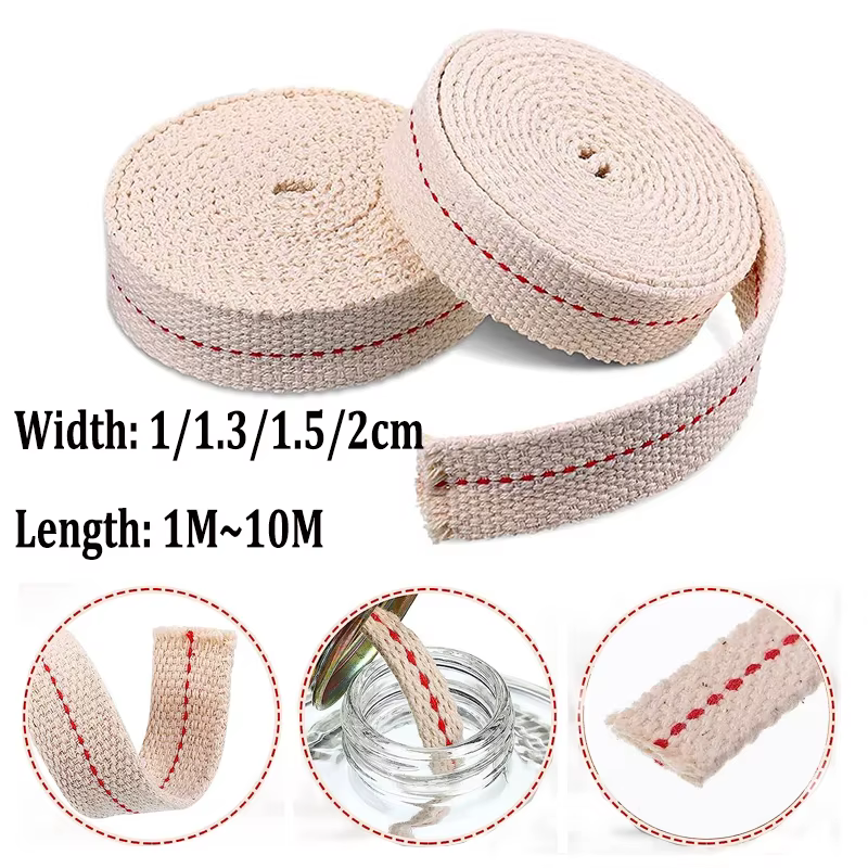 Mèche de lampe en coton tressé de 10M~1M