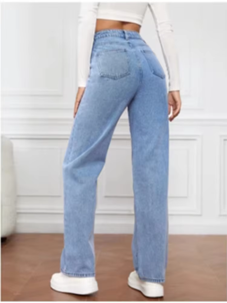 Pantalon en jean noir pour femme