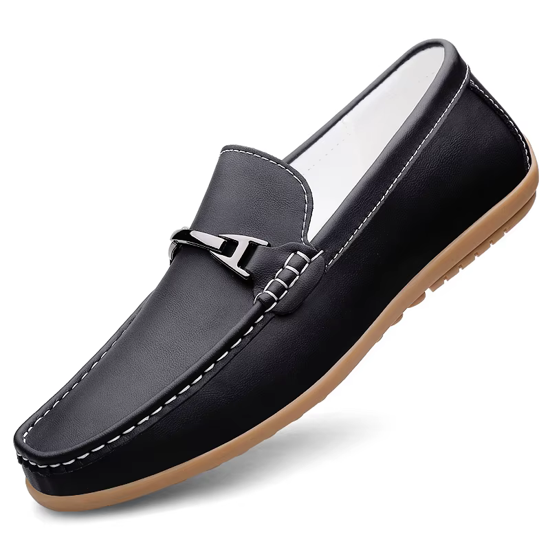 Mocassins roses hommes chaussures décontractées en cuir sans lacet