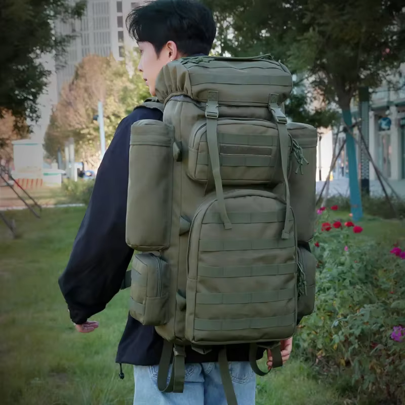 Grand sac à dos d'escalade Nouveau sac à dos tactique Molle pour l'épaule Sacs à dos Sac de camping Sac d'alpinisme Hommes Voyage Randonnée Multifonction