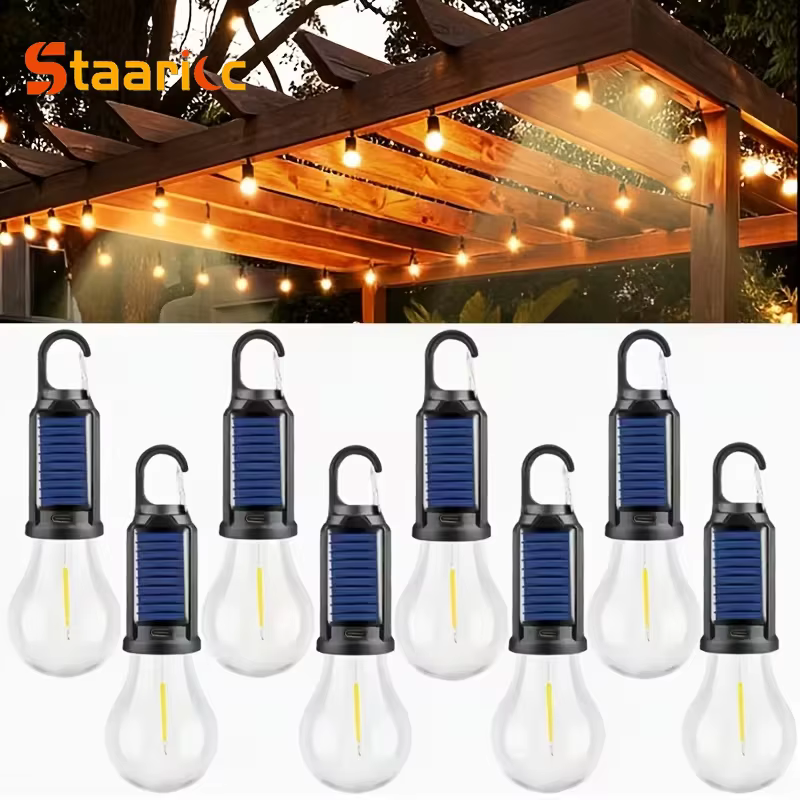 Ampoules LED rechargeables par USB pour l'extérieur, lumière d'urgence haute luminosité, lanterne portable pour le camping, la pêche, lumières de nuit