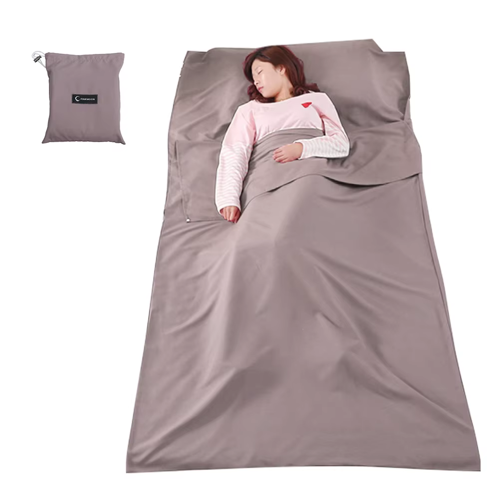 Housse de sac de couchage légère pour camping, hôtel et voyage en extérieur