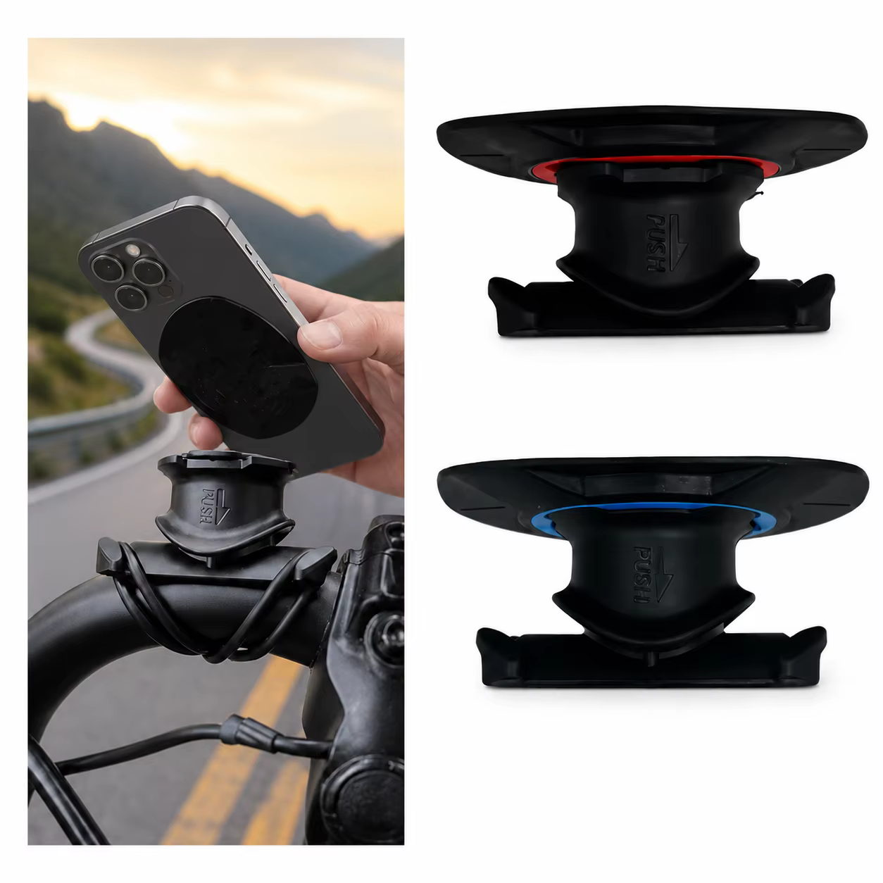 Support de téléphone réglable pour moto