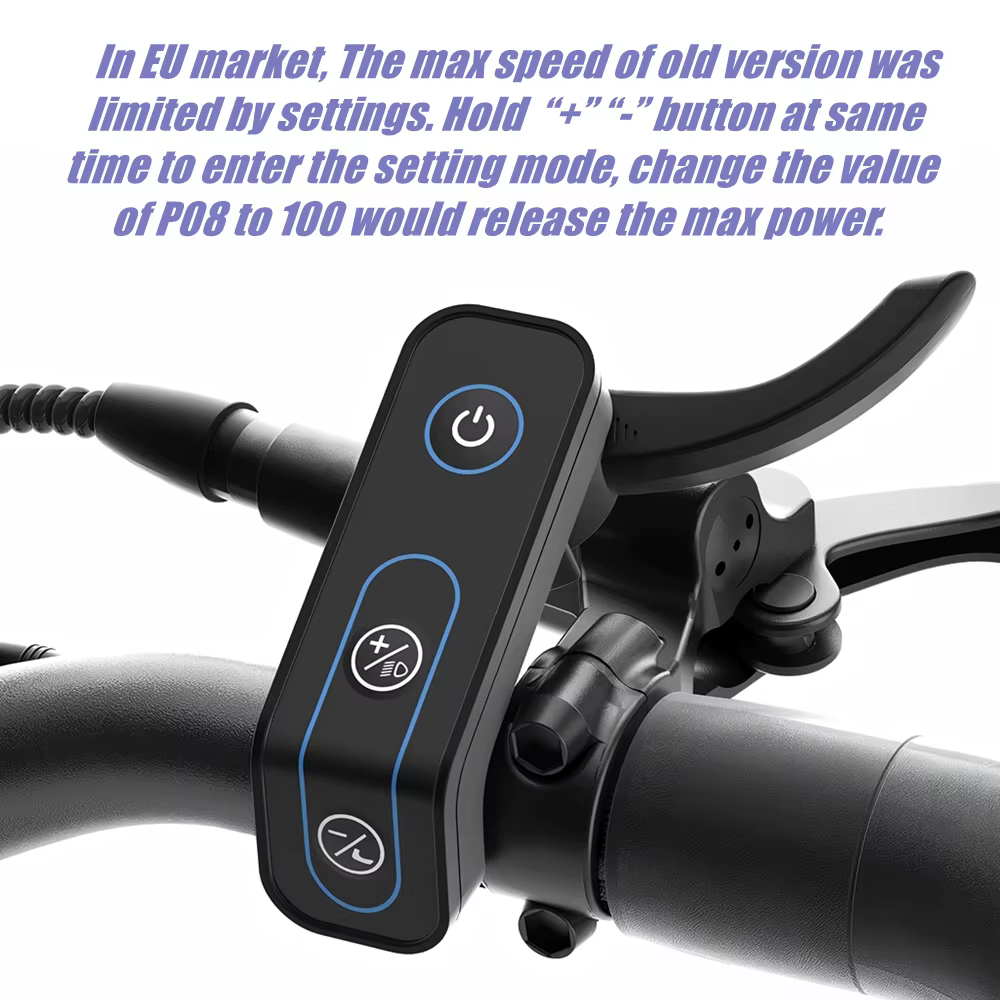 Interrupteur à distance pour limiteur de vitesse pour certains scooters électriques AUSOM L1 L2 MAX DT2 PRO K20 GOSOUL 2 KUGOO F3 PLUS, de 25 km/h à puissance illimitée