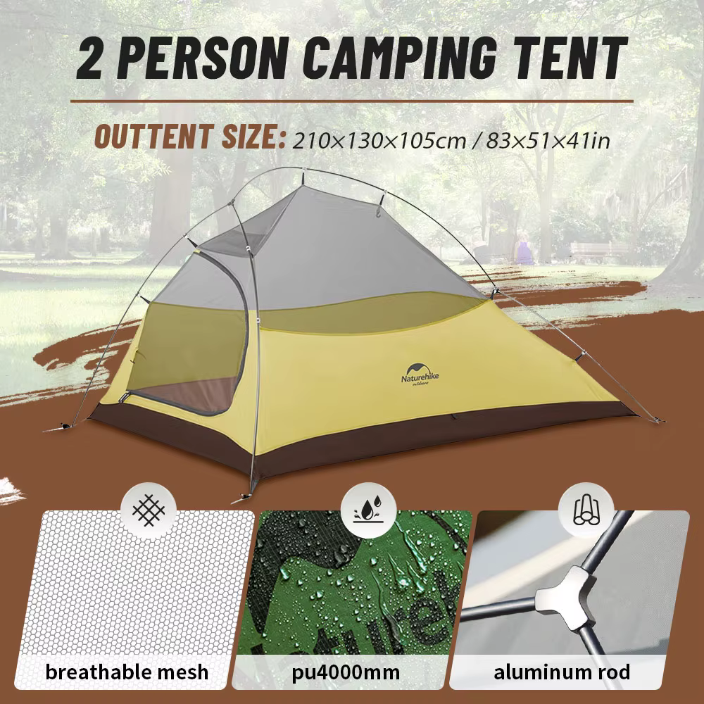 Naturehike Cloud Up 1 2 3 personnes tente de Camping ultralégère étanche tentes de Trekking randonnée sac à dos abri