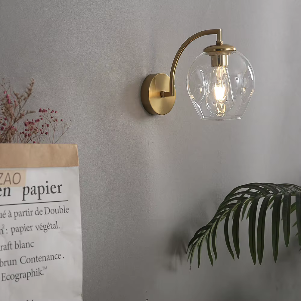 Lampes murales LED modernes abat-jour en vitrail applique murale minimaliste salon chevet applique salle à manger luminaires d'intérieur