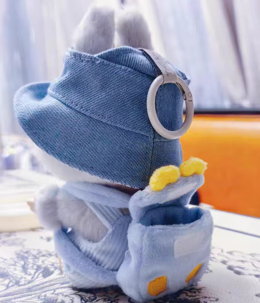 Sac Labubu : Sac à dos en peluche Kawaii – Porte-poupées fonctionnel en vinyle de 15/17 cm avec sangles réglables