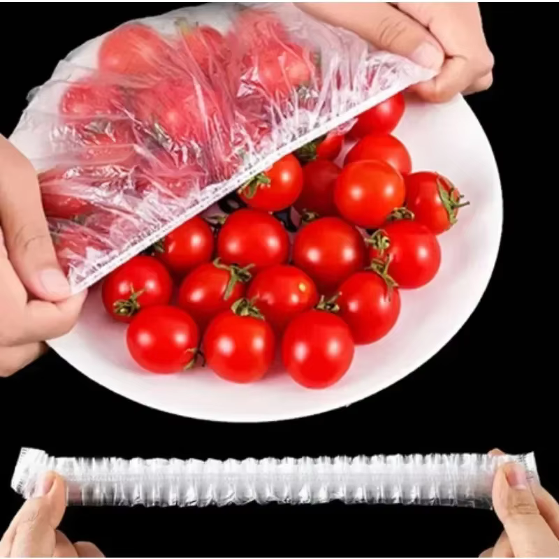 Couvercle alimentaire jetable Saran Wrap, couverture intestinale de qualité alimentaire, sac en plastique de conservation de la fraîcheur, accessoires de rangement de cuisine, couvercle de bol élastiq