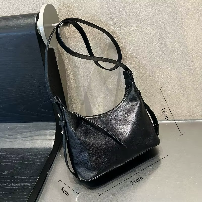 Sac à bandoulière pour femme, sac sous le bras en cuir pleine fleur tanné végétal, sac hobo vintage pour le travail quotidien