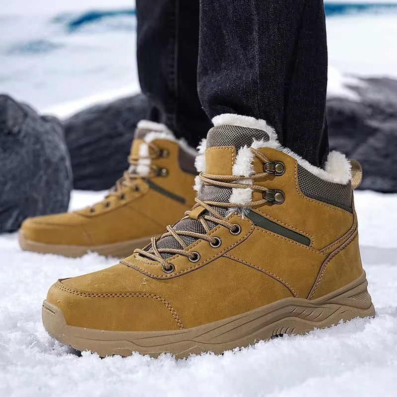 Bottes pour hommes 2025 – Nouvelles pantoufles d'hiver chaudes, chaussures imperméables antidérapantes en peluche, baskets pour hommes, chaussures de sport pour hommes, bottes d'hiver