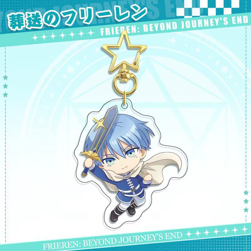 Anime Frieren au funéraire porte-clés dessin animé Figure Himmel porte-clés anneau pendentif bijoux Fans cadeau Cosplay sac accessoires
