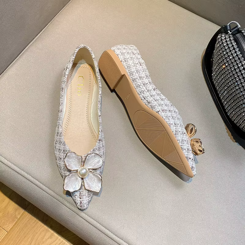 Femmes chaussures plates bleu ciel fleur chaussures décontractées pour les filles sans lacet Style élégant dame chaussures de mode 32-46 grande taille Zapatillas Mujer
