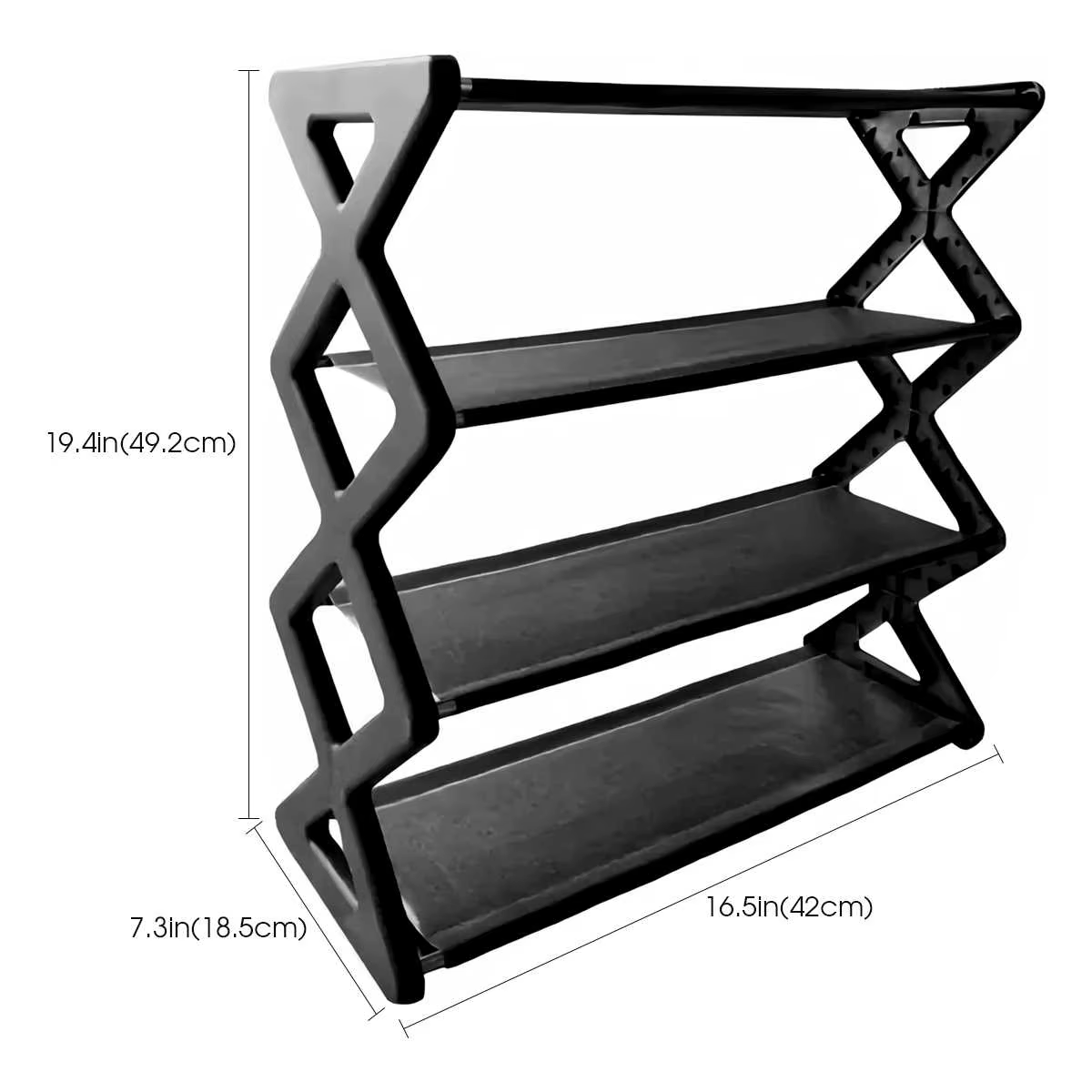 Étagère à chaussures pliable à 4 niveaux, version en boîte, multifonctionnelle, anti-poussière, pour entrées, couloirs, chambres