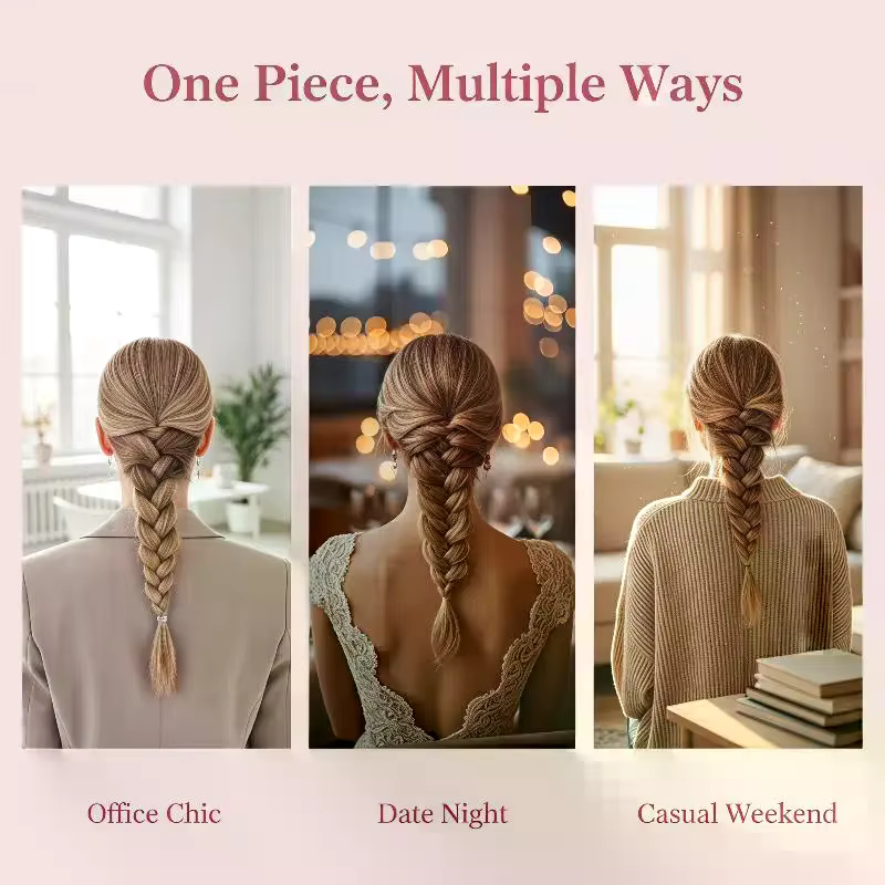 Accessoire de coiffure magique : Outil de tressage en forme d'arête de poisson pour des queues de cheval élégantes – Idéal pour les passionnés de beauté